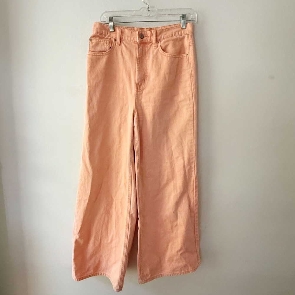 BDG Low A Wide Jeans Women 29 Peach Orange Denim Y2K Retro Pastel Summer Casual